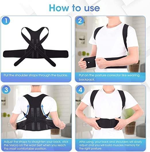 Posture Corrector Shoulder Belt for Men & Women | Back Support Brace | Bizvaro