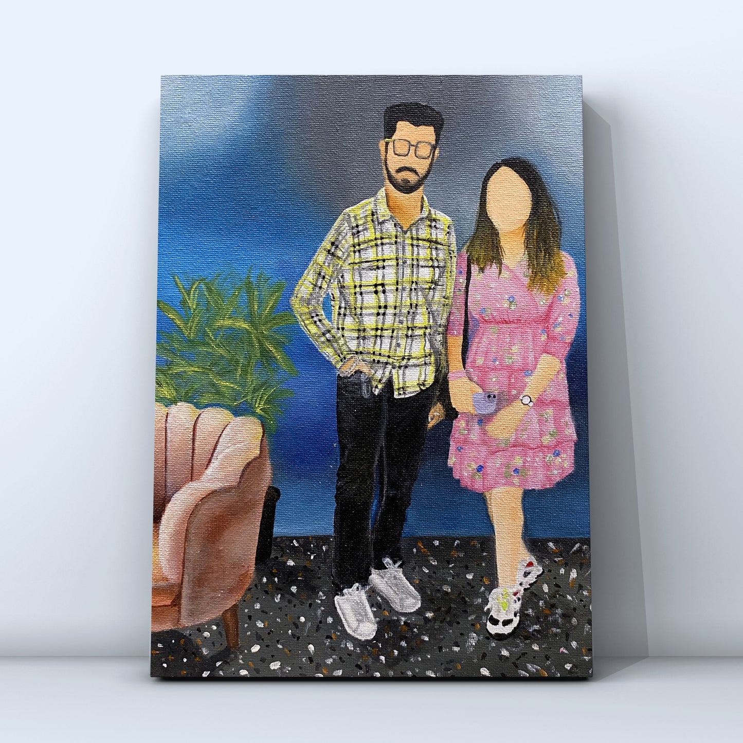 Custom Hand-Painted Portrait Canvas | Personalized Art Gift – Painters Paradise | Bizvaro