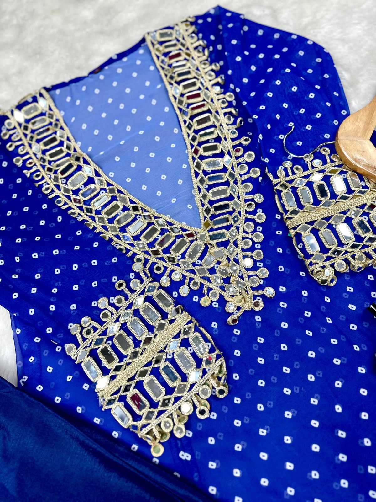 Bandhej Heritage Ethnic Set by pehnaavaindia | Funky Summer Baggy Style Kurti with Pant & Bustier