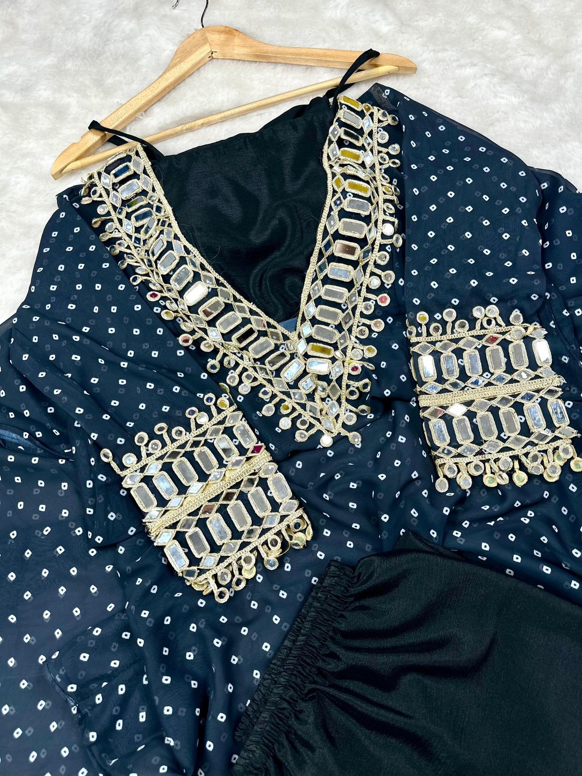 Bandhej Heritage Ethnic Set by pehnaavaindia | Funky Summer Baggy Style Kurti with Pant & Bustier