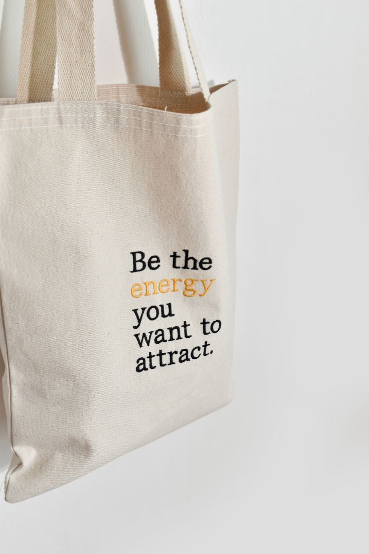 PickPackPop Energy Quote Canvas Tote | Eco Cotton Bag