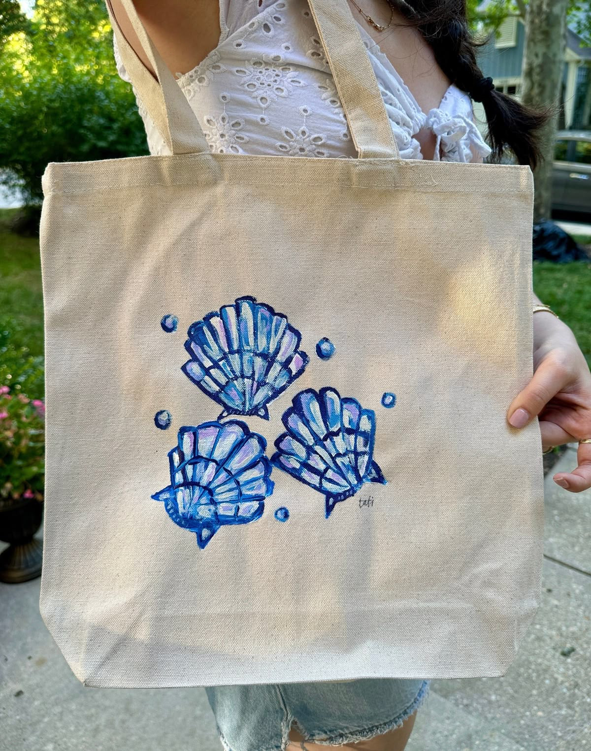 PickPackPop Ocean Shell Tote Bag | Eco Canvas Bag