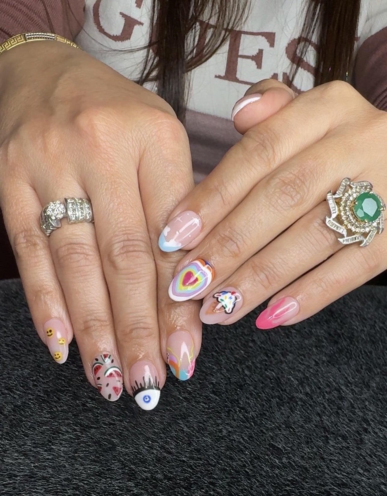 Pop Art Dreams – Hand-Painted Artistic Press-On Nails | Tiptoe Nails