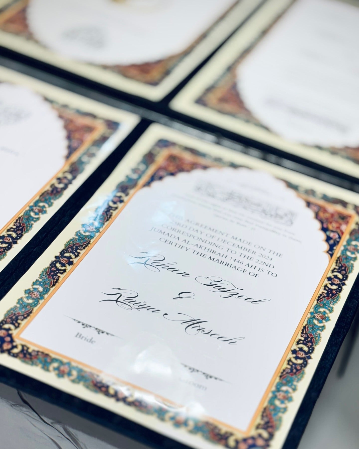 Elegant Handmade Nikah Nama | Custom Wedding Certificate – Handcraft by Shas | Bizvaro