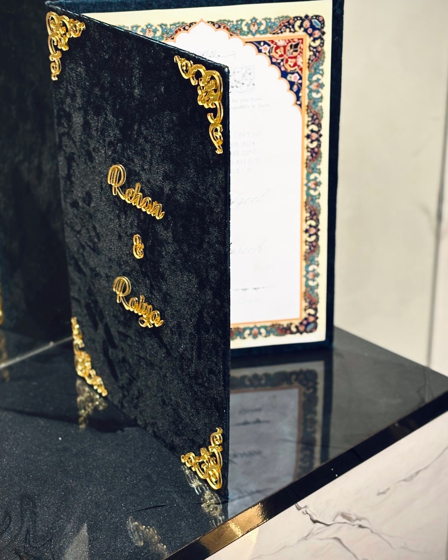 Elegant Handmade Nikah Nama | Custom Wedding Certificate – Handcraft by Shas | Bizvaro