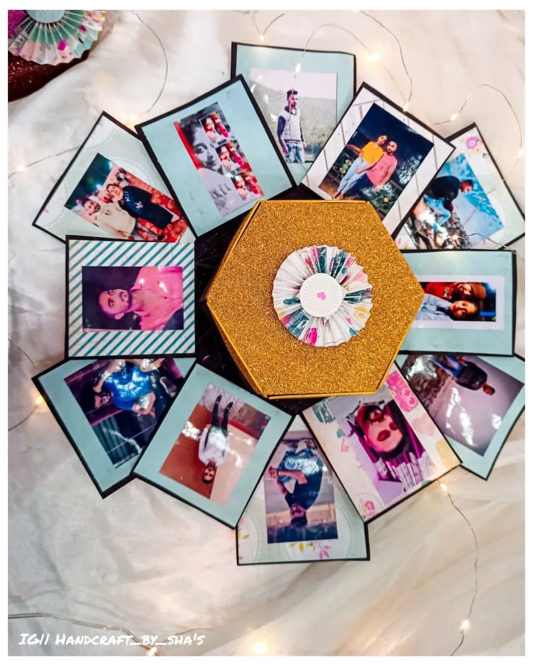 Hexagon Explosion Box for Gifting | Handmade Surprise Box – Handcraft by Shas | Bizvaro