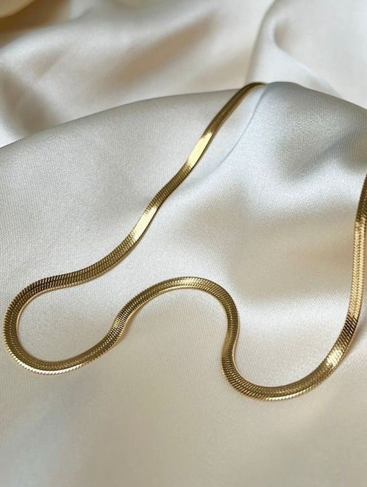 Snake Chain | Stylish Gold Plated Necklace for Women | Mirchi Craft | Bizvaro