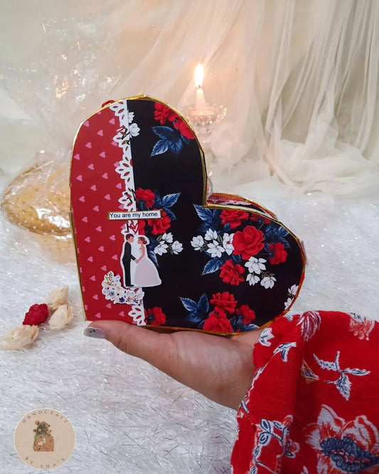 Heart Shaped Handmade Scrapbook for Gifting | Handcraft by Shas | Bizvaro