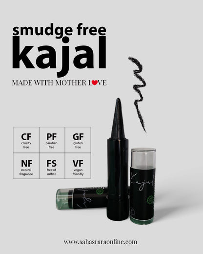 Ayurvedic Smudge-Free Kajal – Vegan, Sulfate-Free & Cruelty-Free | Sahasrara | Bizvaro