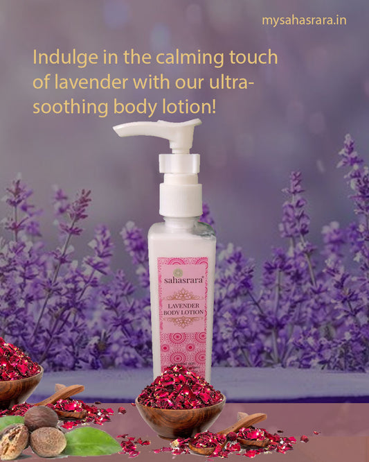 Lavender Body Lotion for Soothing & Hydration – Ayurvedic Skincare by Sahasrara | Bizvaro